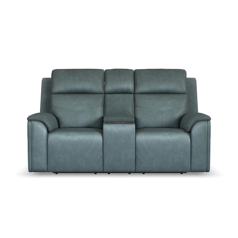 Vernon - Power Reclining Loveseat With Console, Power Headrests, Lumbar, Heat & Massage