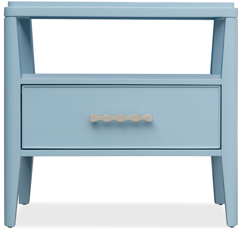 Commerce And Market - Sola One-Drawer Nightstand - Blue