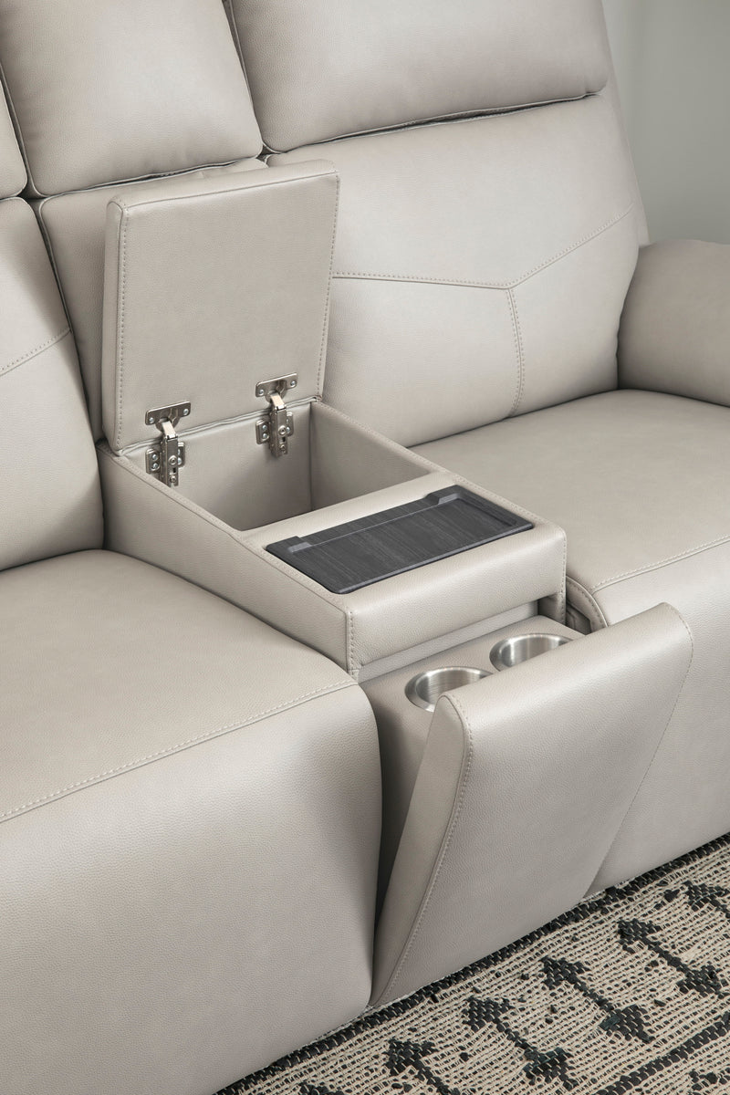 Vernon - Power Reclining Loveseat With Console, Power Headrests, Lumbar, Heat & Massage