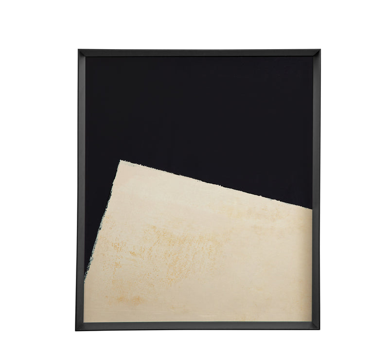 Optical I Framed Art - Beige / Black