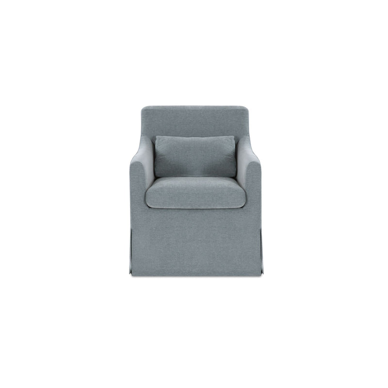 Lydia - Slipcover Dining Chair - Blue / Gray