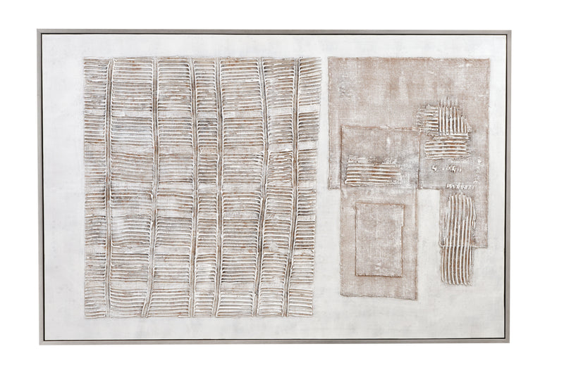 Counted Days Framed Canvas - Beige / White