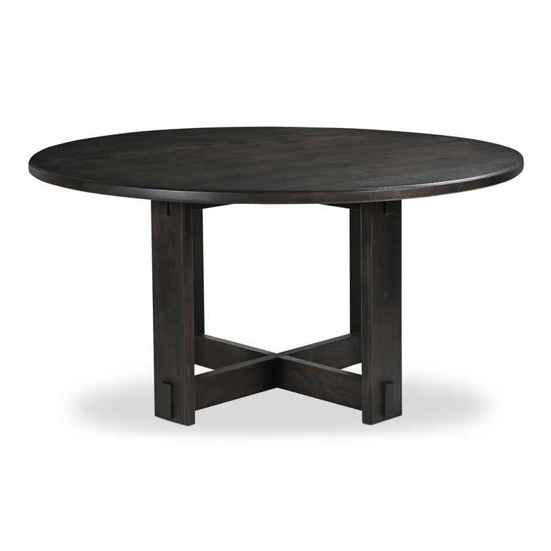 Glenn - Round Dining Table - Dark Brown