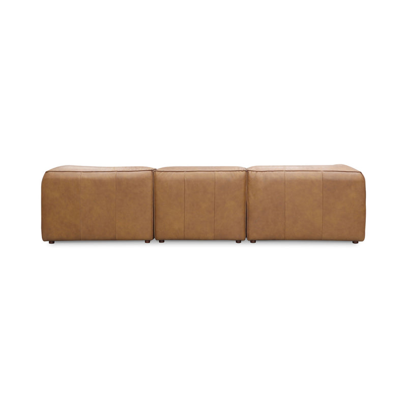 Form - Classic L Modular Leather Sectional - Light Brown