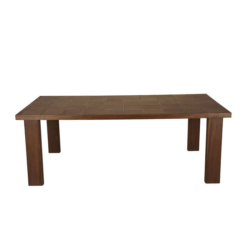 Marina - Outdoor Ceramic Dining Table - Dark Brown