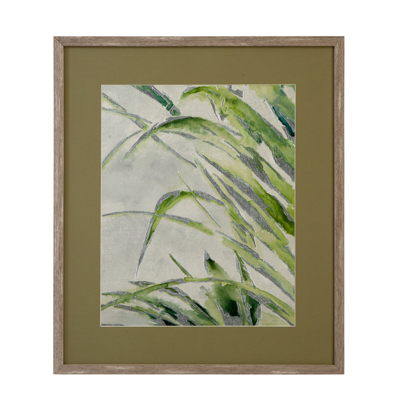 Green Palm II Framed Print - Green / Light Brown