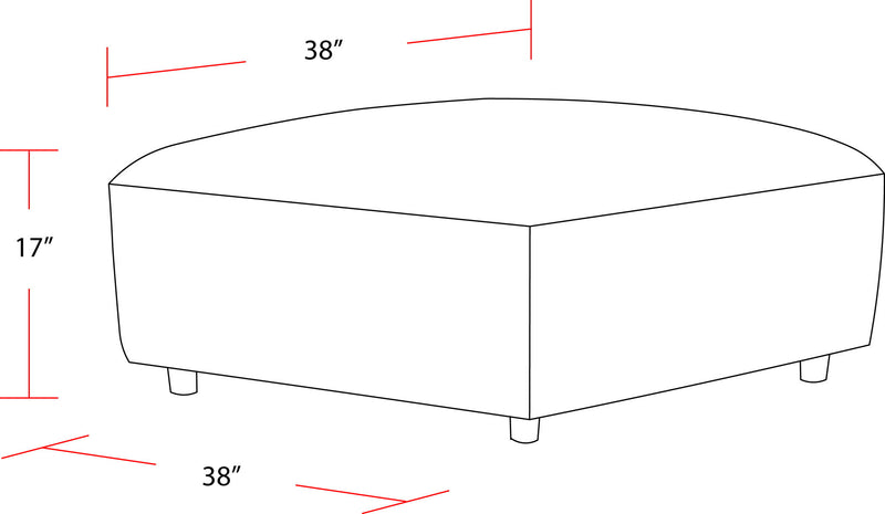 Recess - Ottoman With Casters - Reptile Blue