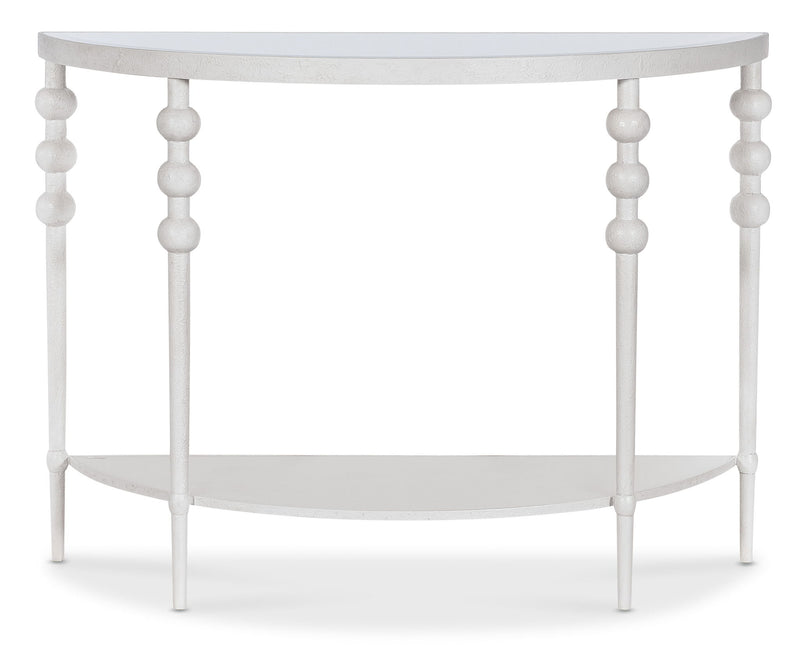 Melange - On The Bright Side Demilune Console - White