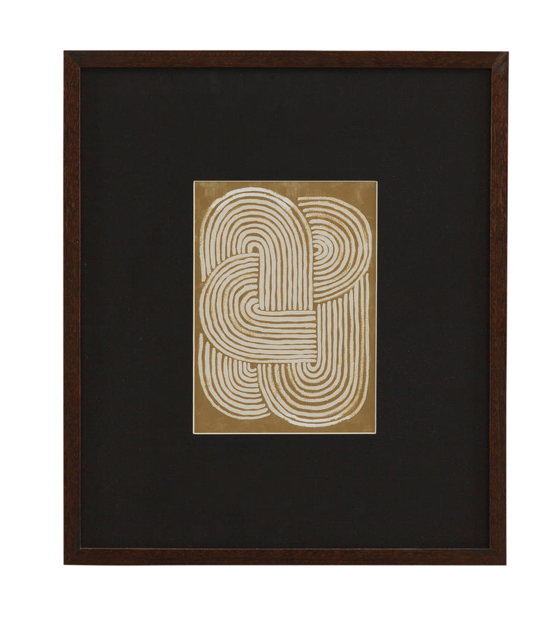 Neutral Strokes III Framed Print - Black