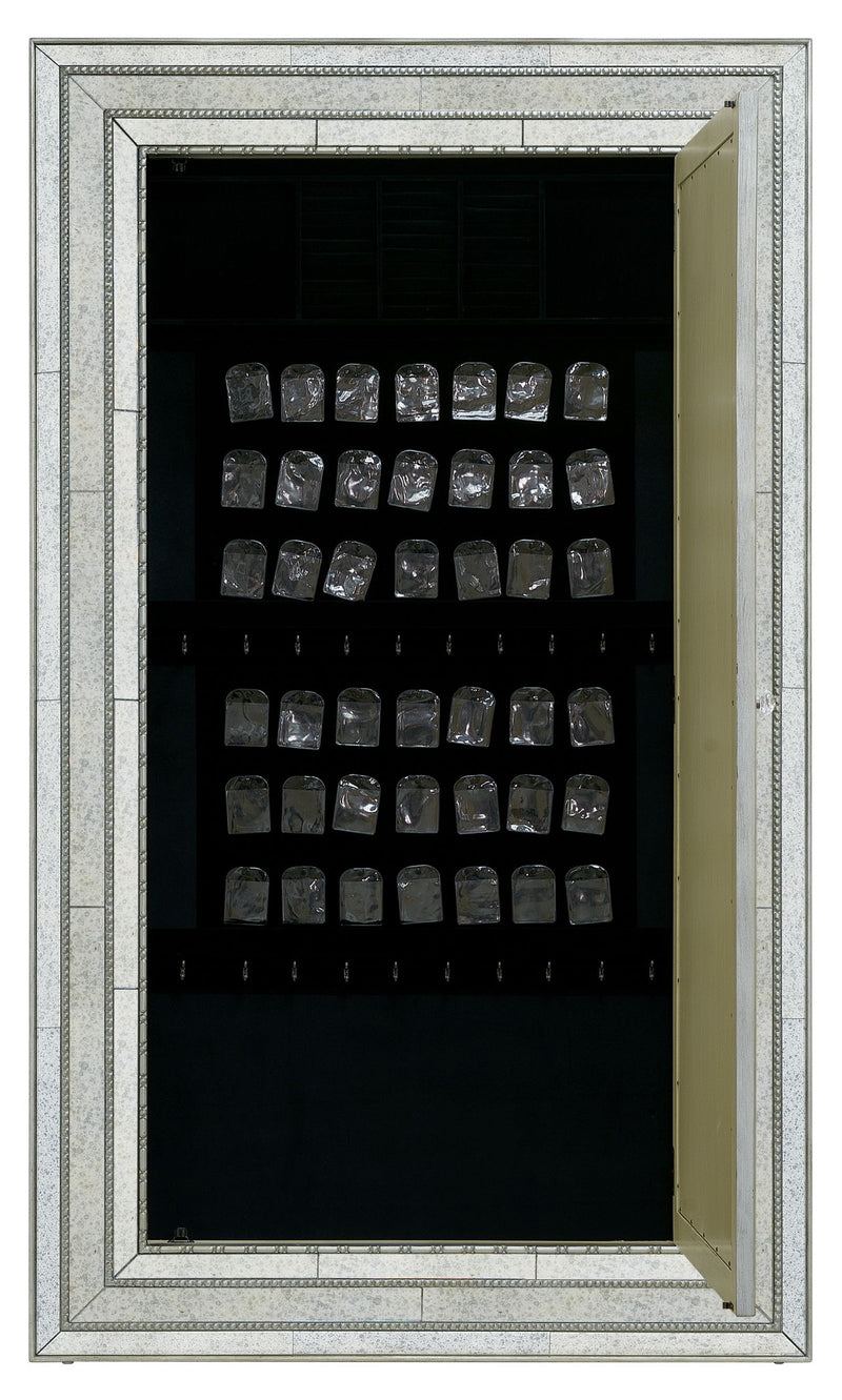 Melange - Glamour Floor Mirror With Jewelry Armoire Storage - Champagne