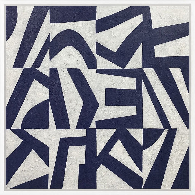 Framed Canvas Back And Forth - White