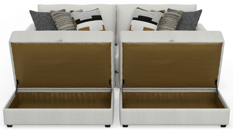 Trevor - Extra Deep Oversized Sofa With Included Storage Cocktail Ottoman