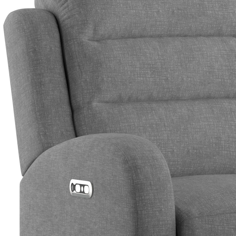 Harvey - Power Recliner With 1 Power Headrest - Mottled Gray