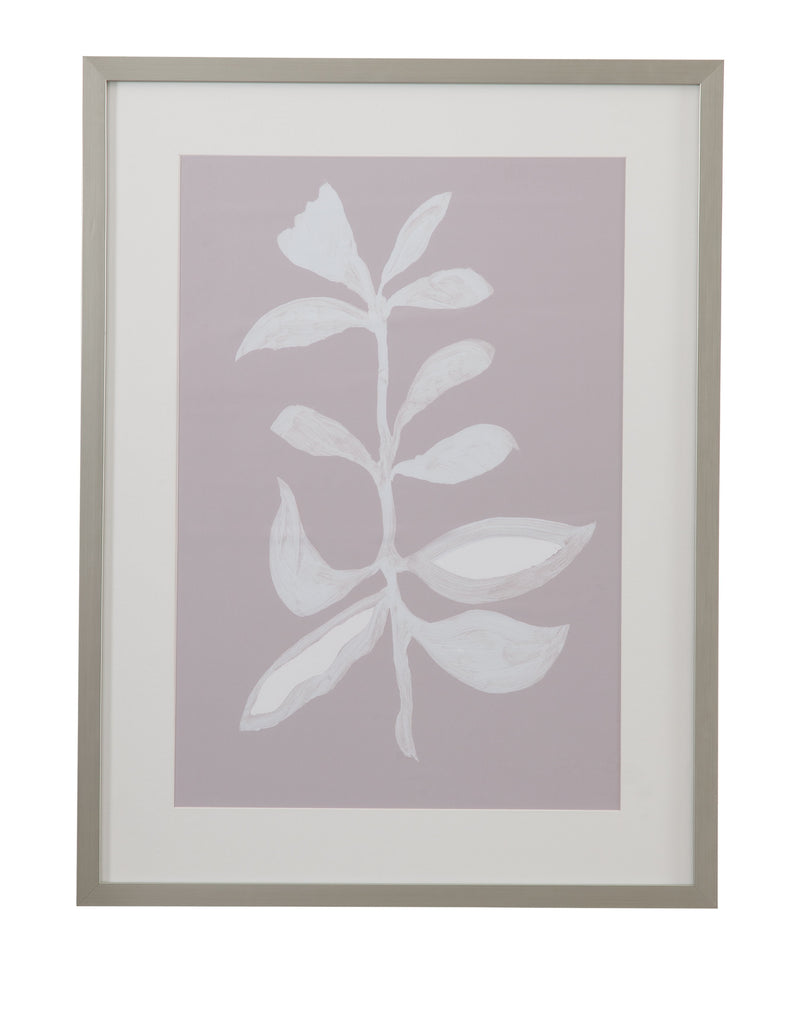 Fresh Leaves II Framed Print - Gray