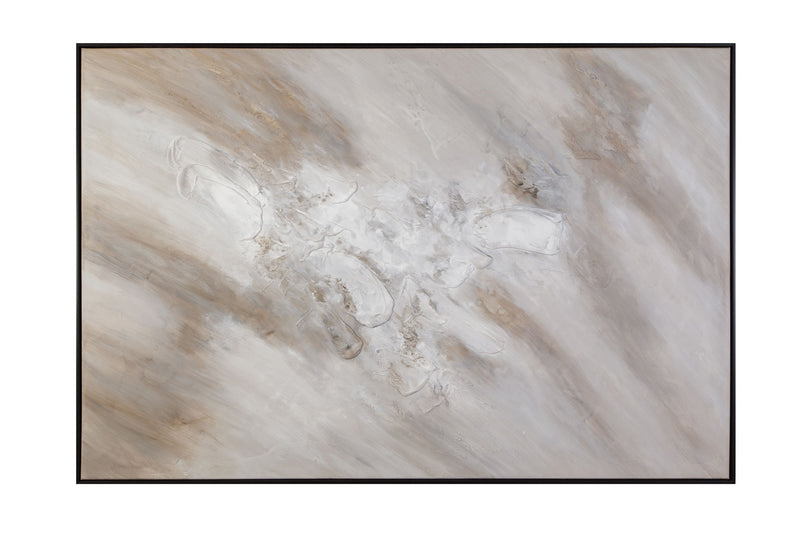 Subtle Relief Framed Canvas - Gray