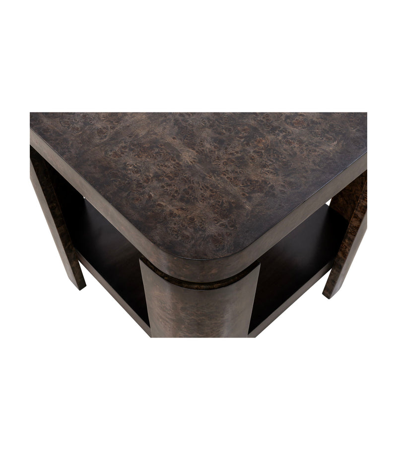 Langford - End Table - Ebony Mappa Burl