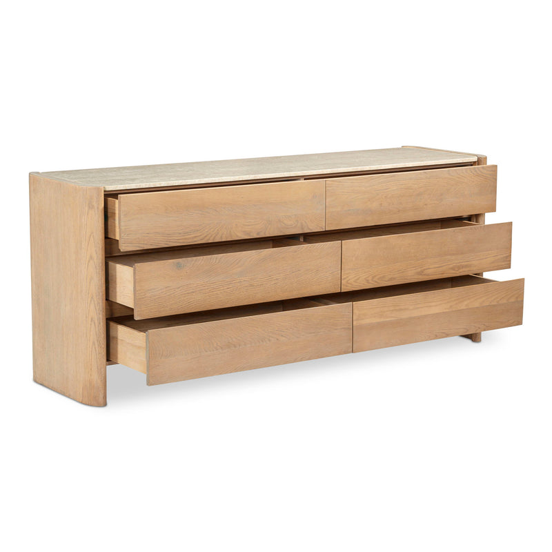 Lane - 6 Drawer Dresser - Natural