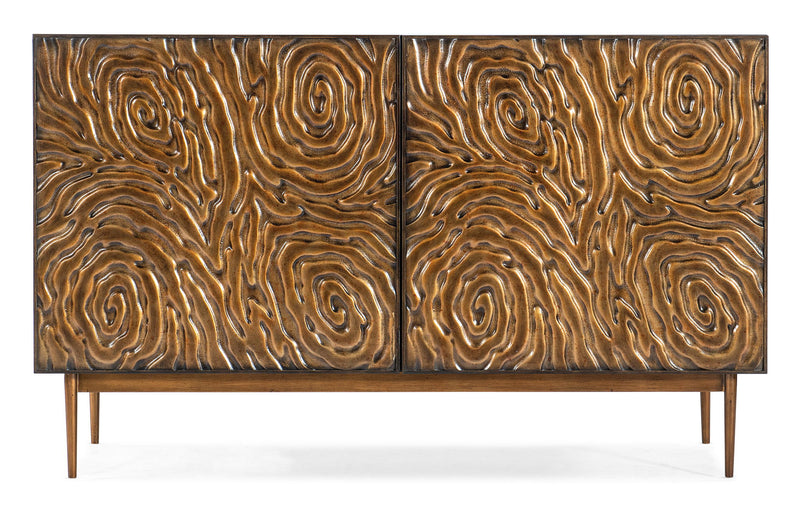 Melange - Fingerprints 2-Door Credenza - Black / Gold