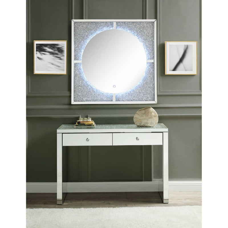 Noralie - 32"H Console Table - Mirrored & Faux Diamonds