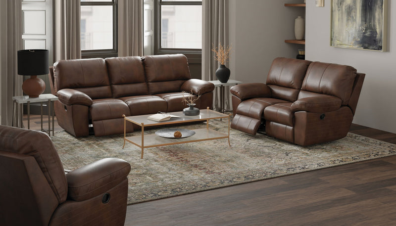 Stetson - Lay Flat Reclining Loveseat - Walnut