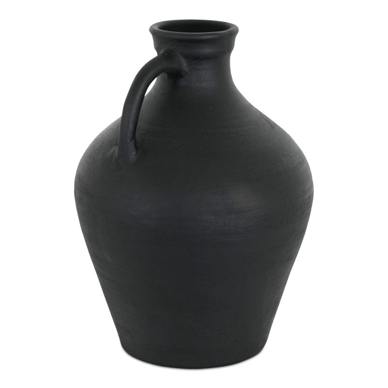 Lyra - Terracotta Vase - Black