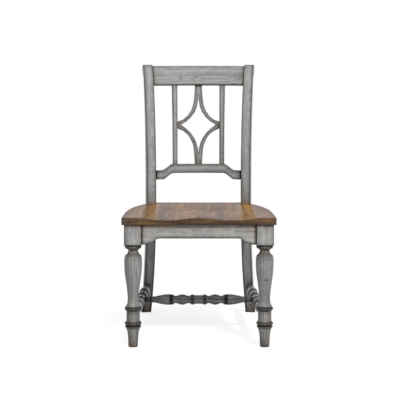 Plymouth - Dining Chair (Set of 2) - Gray / Dark Brown