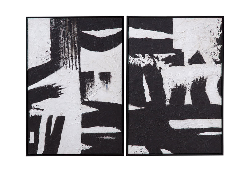 Black And White Canvas Art (Set of 2)