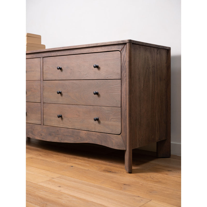 Mabel - 6 Drawer Dresser - Dark Brown