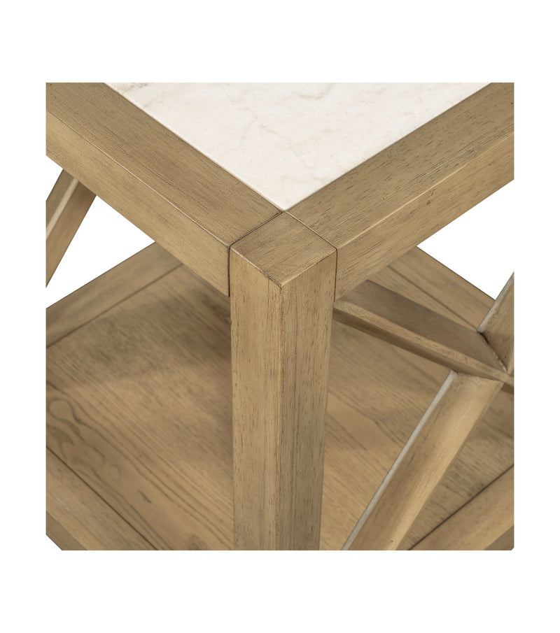 Holden - Square End Table - Rustic Blonde