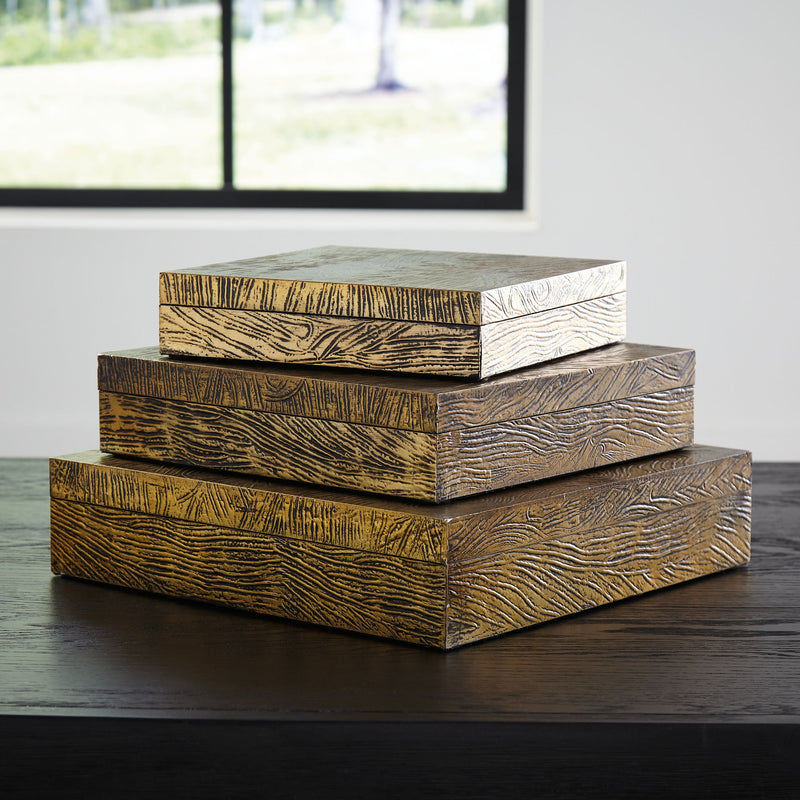 Keldy - Box Set (Set of 3) - Antique Brass Finish
