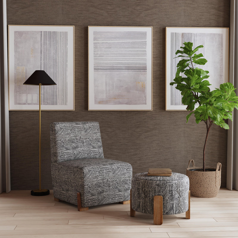 Jasper - Accent Ottoman - Exquisite Zebra