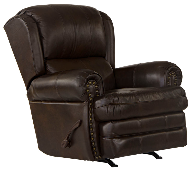 Roberto - Leather Rocker Recliner - Cocoa