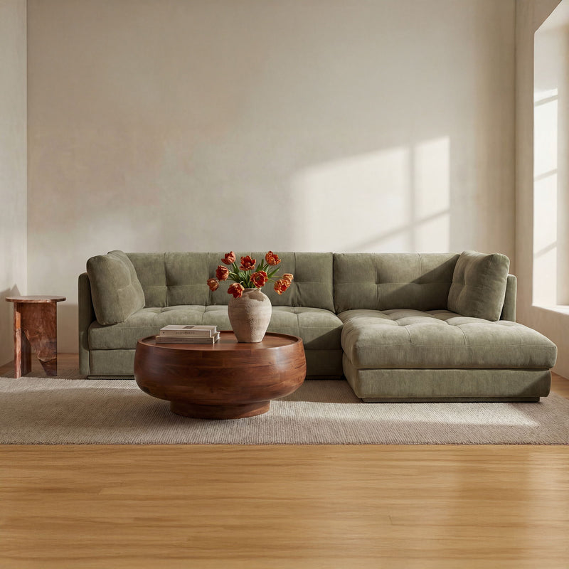 Mischa - Right Sectional - Sage Green