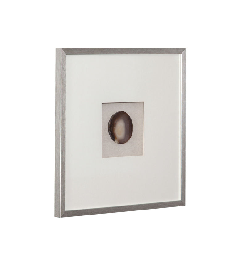 Agate Stone Wall Art - Dark Brown / White