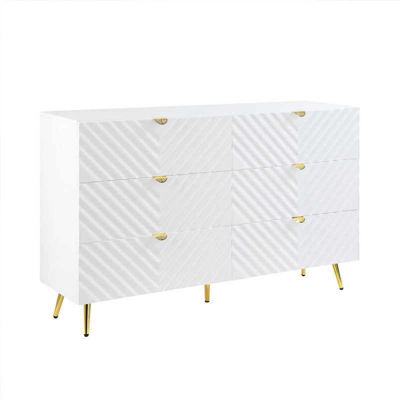 Gaines - 55" Dresser - White High Gloss