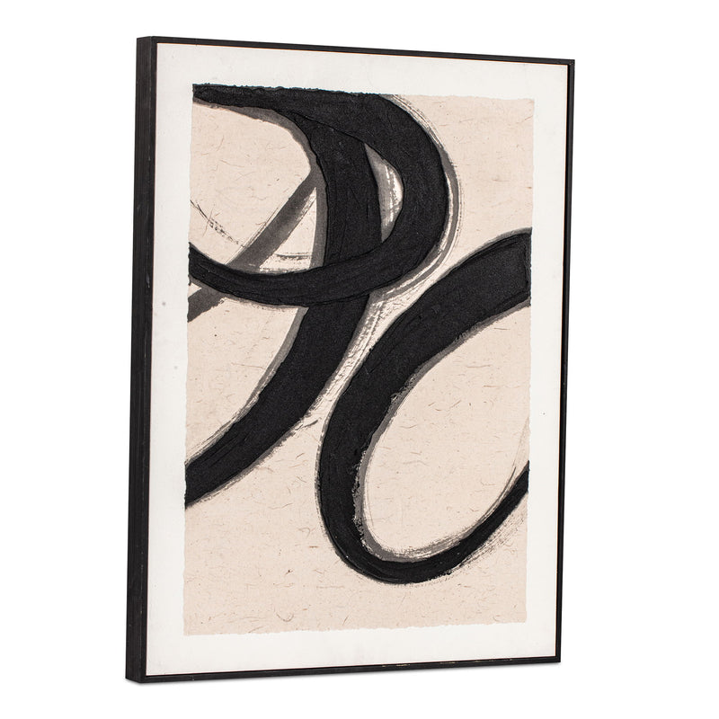 Poet - Framed Painting - Beige