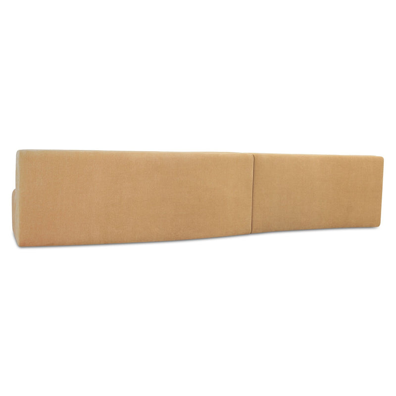 Naomi - 2 Piece Wave Modular Sectional - Golden Yellow