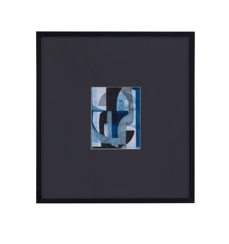 Leo I Framed Print - Black / Blue