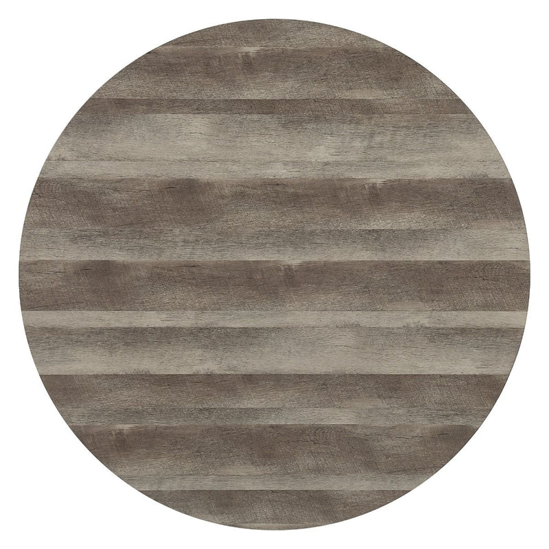 Zudora - Round Dining Table - Antique Oak & Black