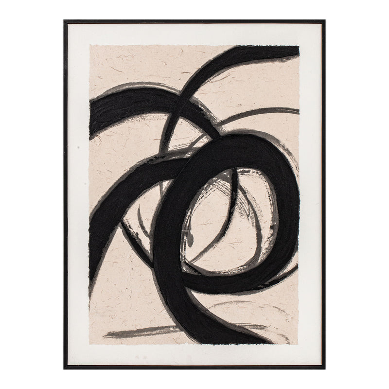 Poet - Framed Painting - Beige / Black