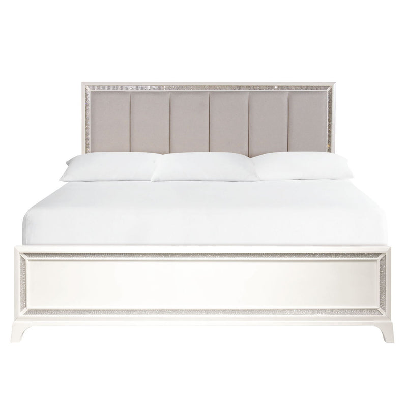 Cassie - King Bed - Off-White