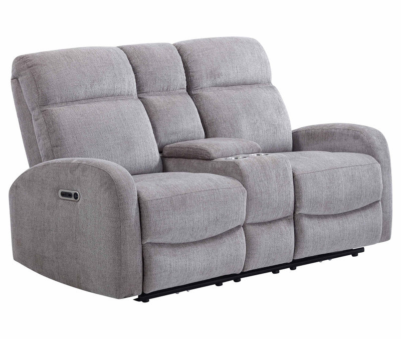 Tuscany - Power Reclining Console Loveseat - Whiskers Nature