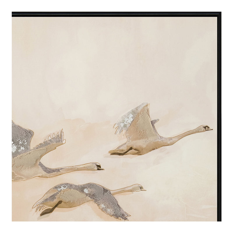 Unison - Framed Painting - Beige