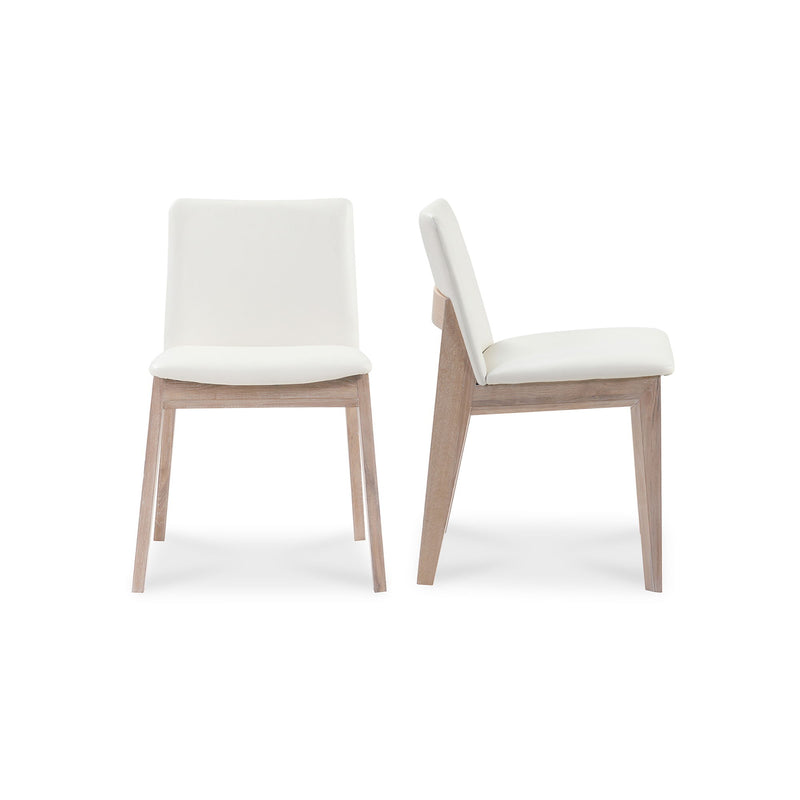 Deco - Oak Dining Chair (Set of 2) - Cream White