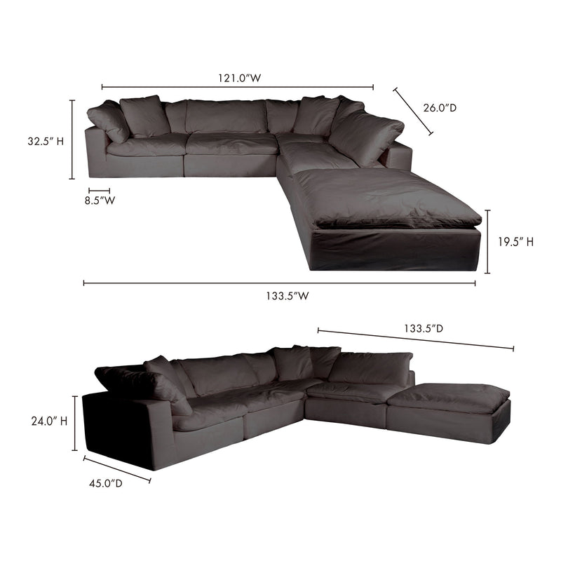Clay - Livesmart Fabric Dream Modular Sectional - Light Gray