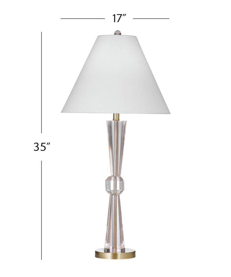 Devon - Table Lamp - Clear / Brushed Gold
