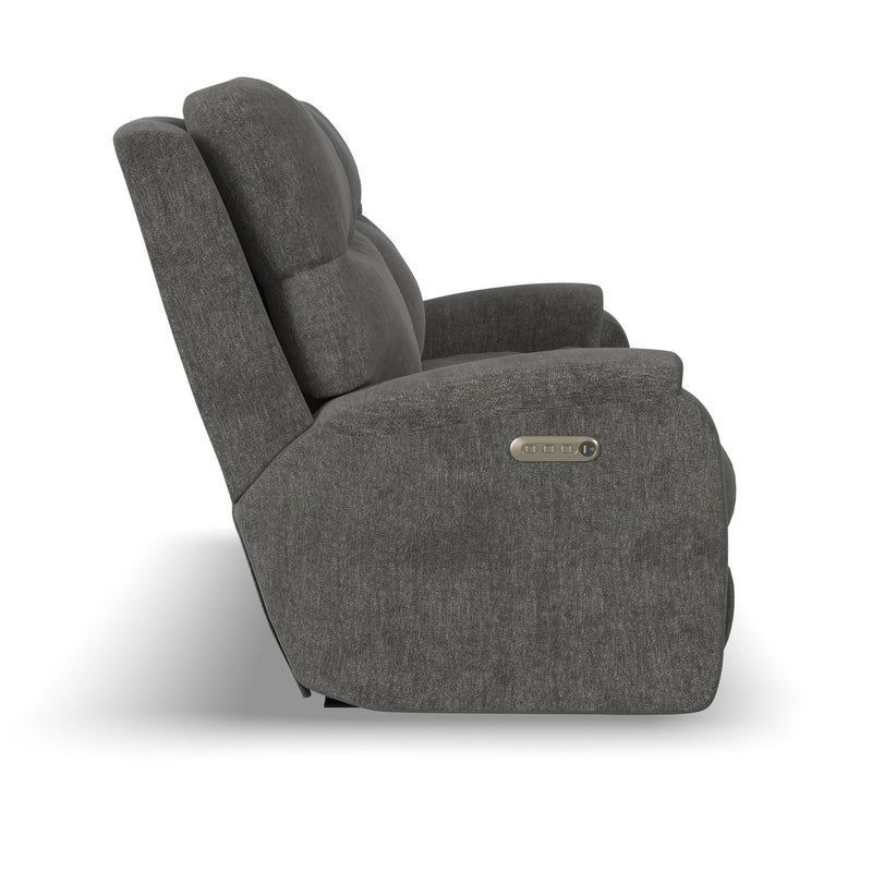 Penn - Fabric Power Reclining Sofa With Power Headrests & Lumbar