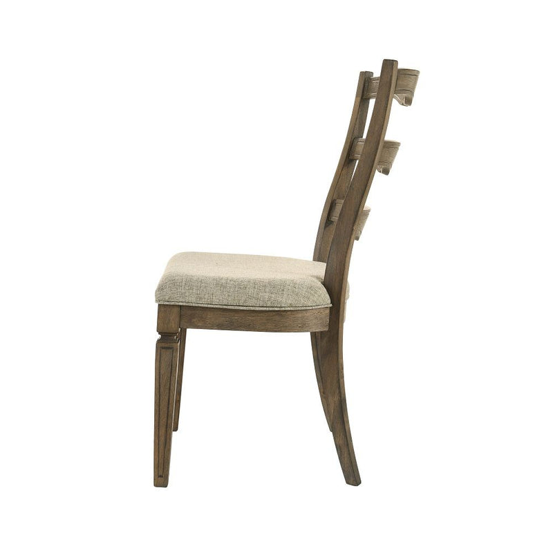 Parfield - Side Chair (Set of 2) - Fabric & Weathered Oak