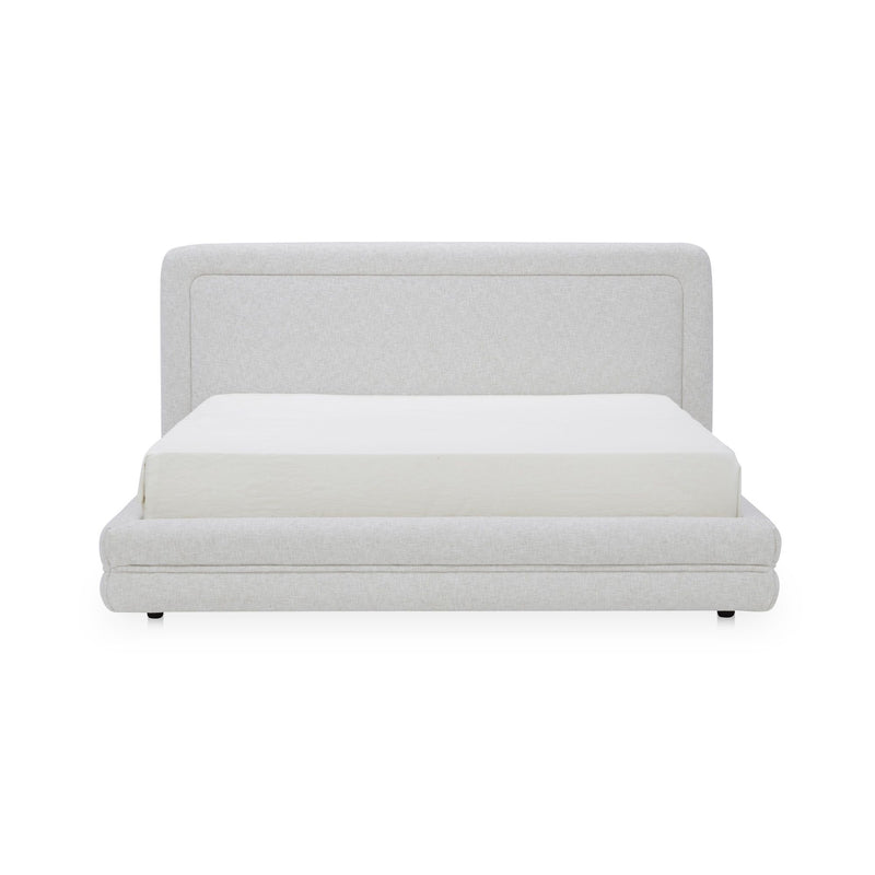 Tory - King Bed Pebble - White