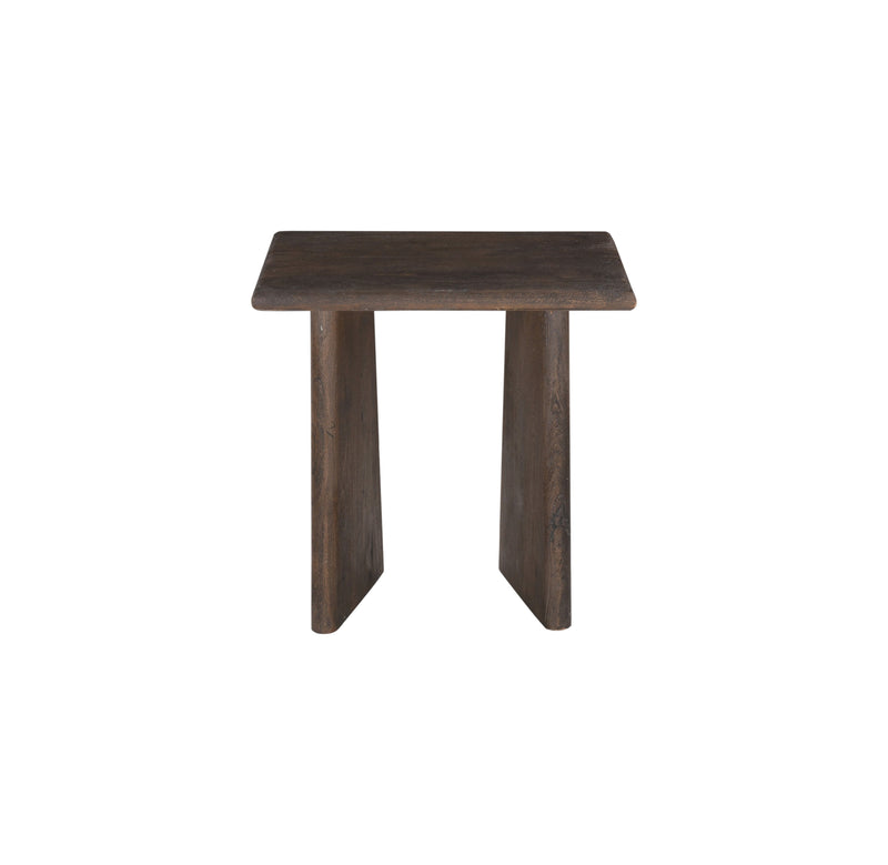 Lasso - Square End Table - Antique Natural Mango With Sandblasting